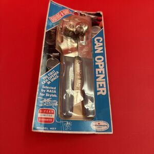 Vintage Swing-A-Way Can Opener Model 407 NASA Skylab NOS Sealed USA Made Gray